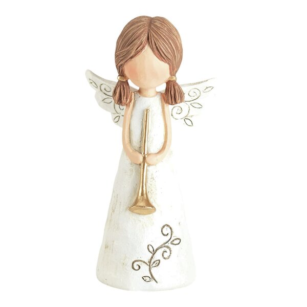 Angel with Gold Horn Figurine